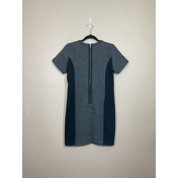 J Crew Womens Wool Blend Houndstooth Sheath Dress 0 Grey Academia Preppy Career - Picture 2 of 6
